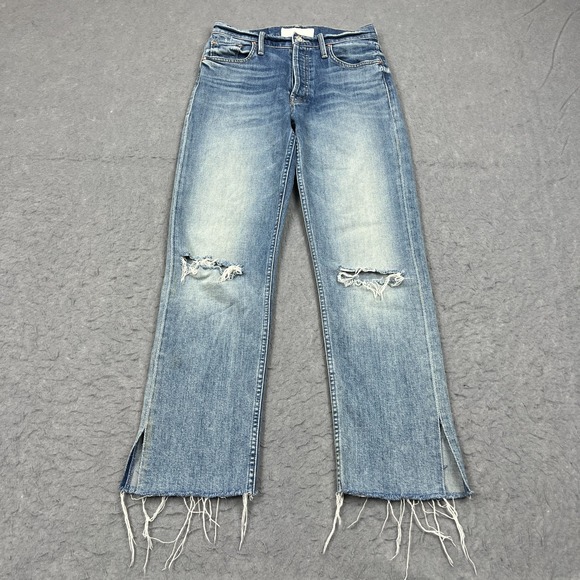 Mother SUPERIOR Jeans The Tomcat Ankle Fray The Last Supper Destroyed Womens 26* - Picture 1 of 16